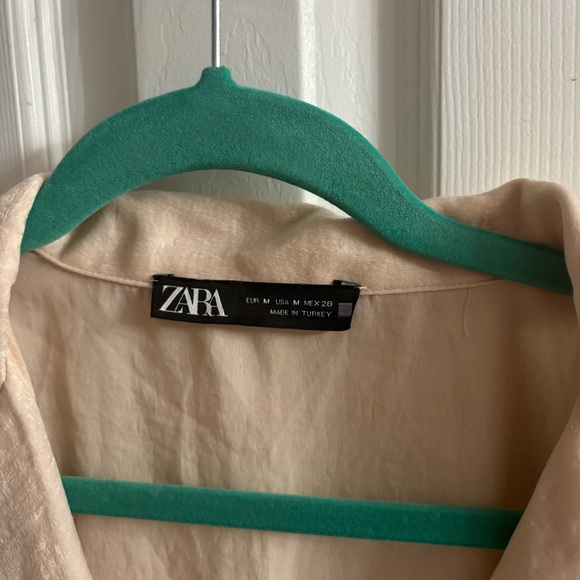 Zara Satin Effect Cropped Shirt - Picture 5 of 7